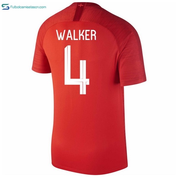 Camiseta Inglaterra 2ª Walker 2018 Rojo